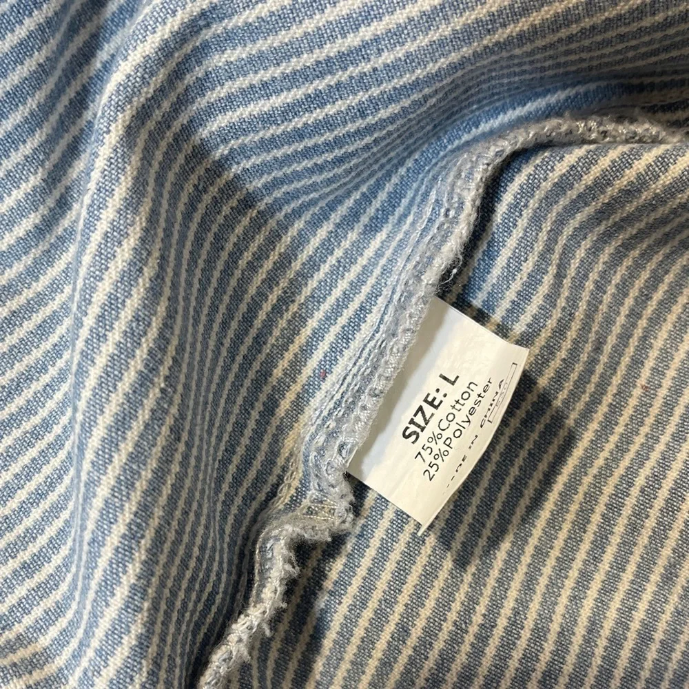 Striped Denim Jacket Womens large